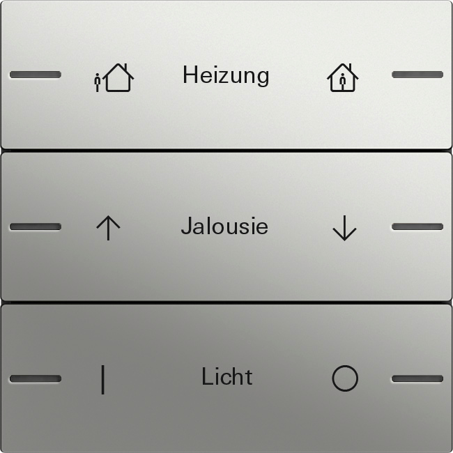 1St. Gira 5763600 Wippenset 3fach individuell für Tastsensor 4, Edelstahl