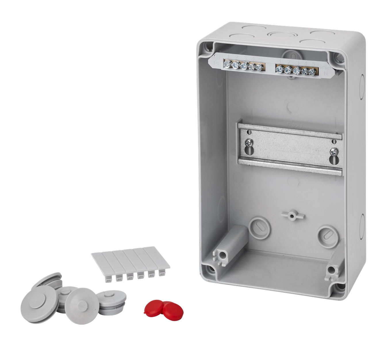 1St. F-Tronic APV4 FR Kleinverteiler APV4, IP65, 1r., 4 Module, mit Kunststofftür 7240026