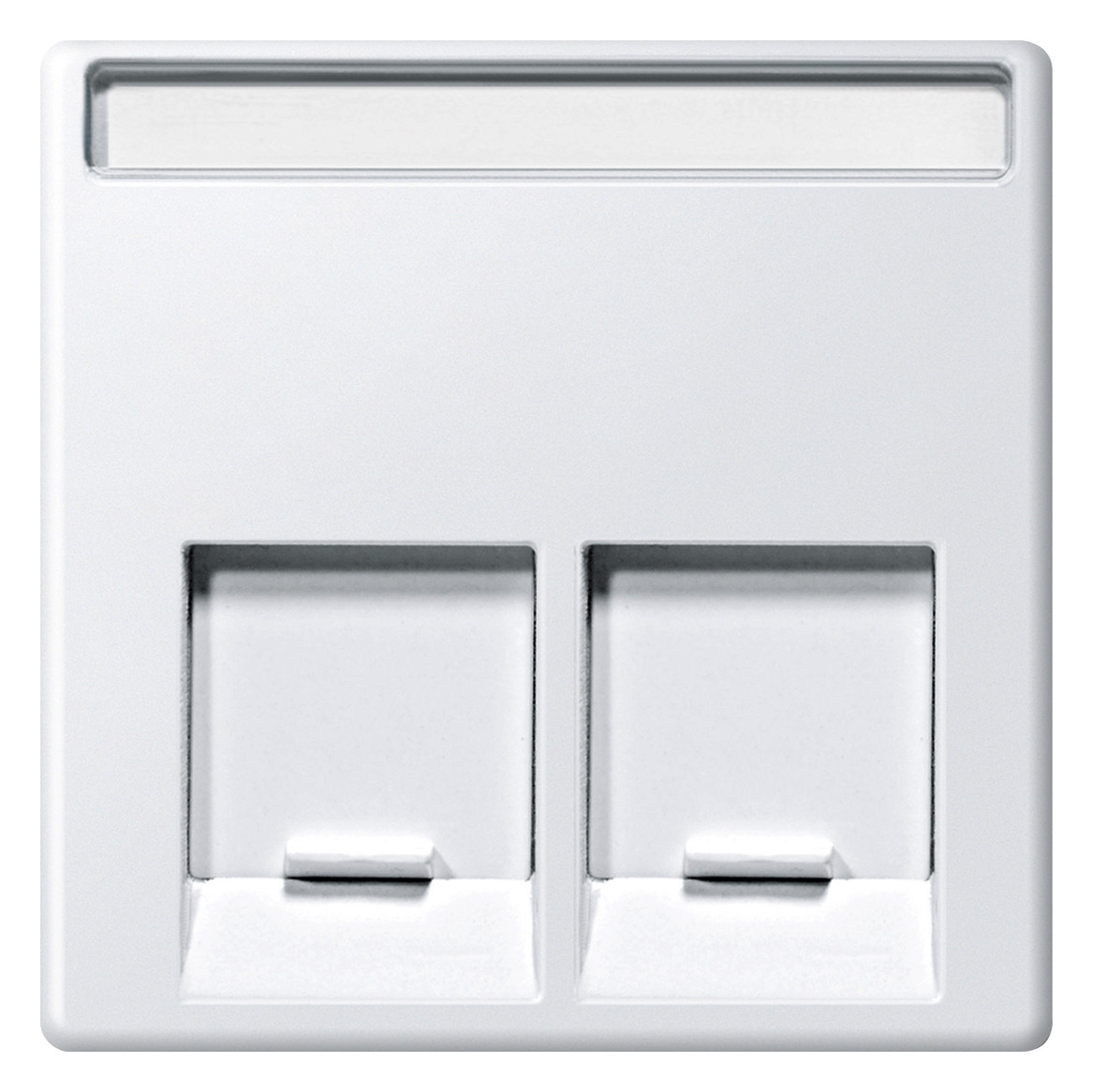 1St. Merten MEG4574-0419 Zentralplatte für Schneider Electric-Connector 2fach, polarweiß matt, System M...