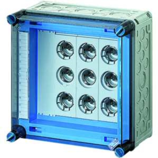 1St. Hensel Mi 3263 Mi-Sicherungsgehäuse, 3x3x63A, DIII, E33 auf Sammelschiene 250 A, 5polig 2000625 Mi3263