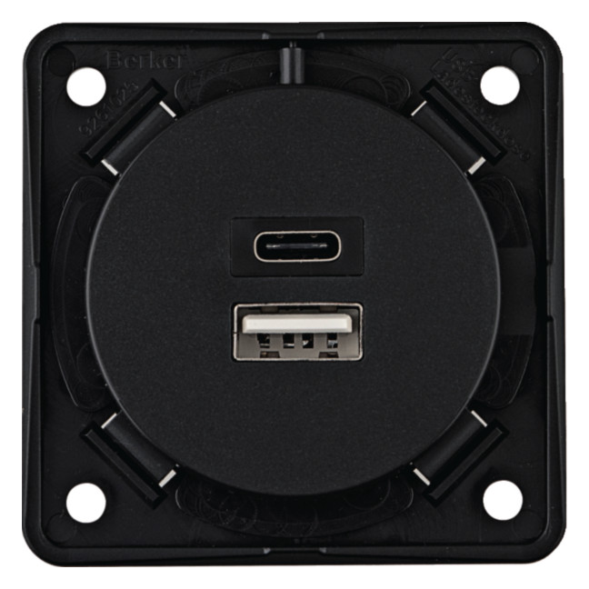 1St. Berker 926202505 USB Ladesteckdose 230 V 2fach 3A A+C Int