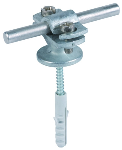 1St. Dehn 275160 Leitungshalter m. Abdeckbund ZG f. Rd 7-10mm St/tZn m. Befest.-Material LH ZS 7.10 KD8X40 STTZN ZG