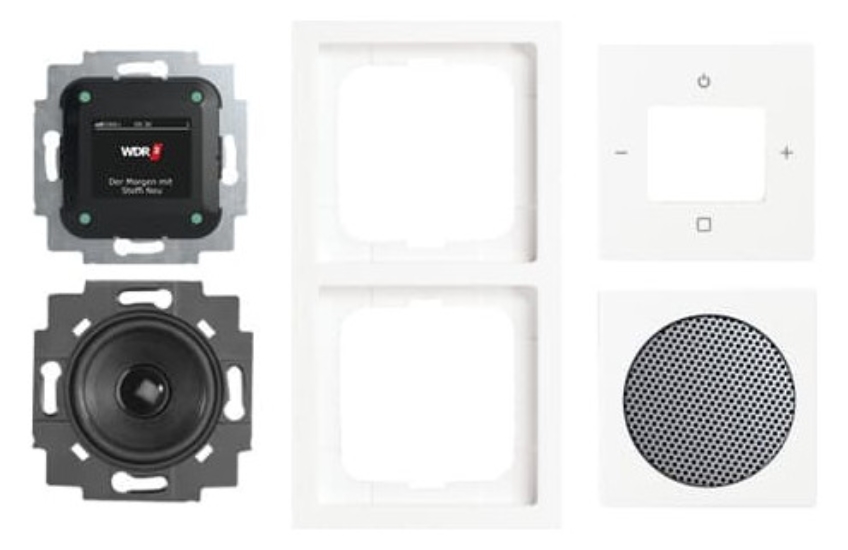 1St. Busch-Jaeger 8270 UJ-84-101 Busch-Radio BTconnect DAB+ Komplettset BT-Schnittstelle zur Musikwiedergabe studioweiß