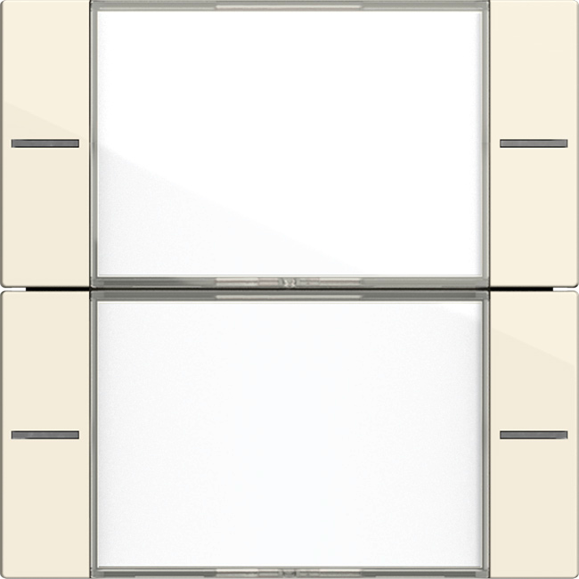 1St. Gira 577201 Wippenset 2fach mit Beschriftungsfeld für Tastsensor 4, Klar Cremeweiß glänzend