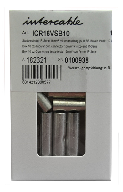 1Pk Intercable Stoßverbinder ICR35VSB10 35qmm m.Mittenanschlag SB-Boxen In.:10St