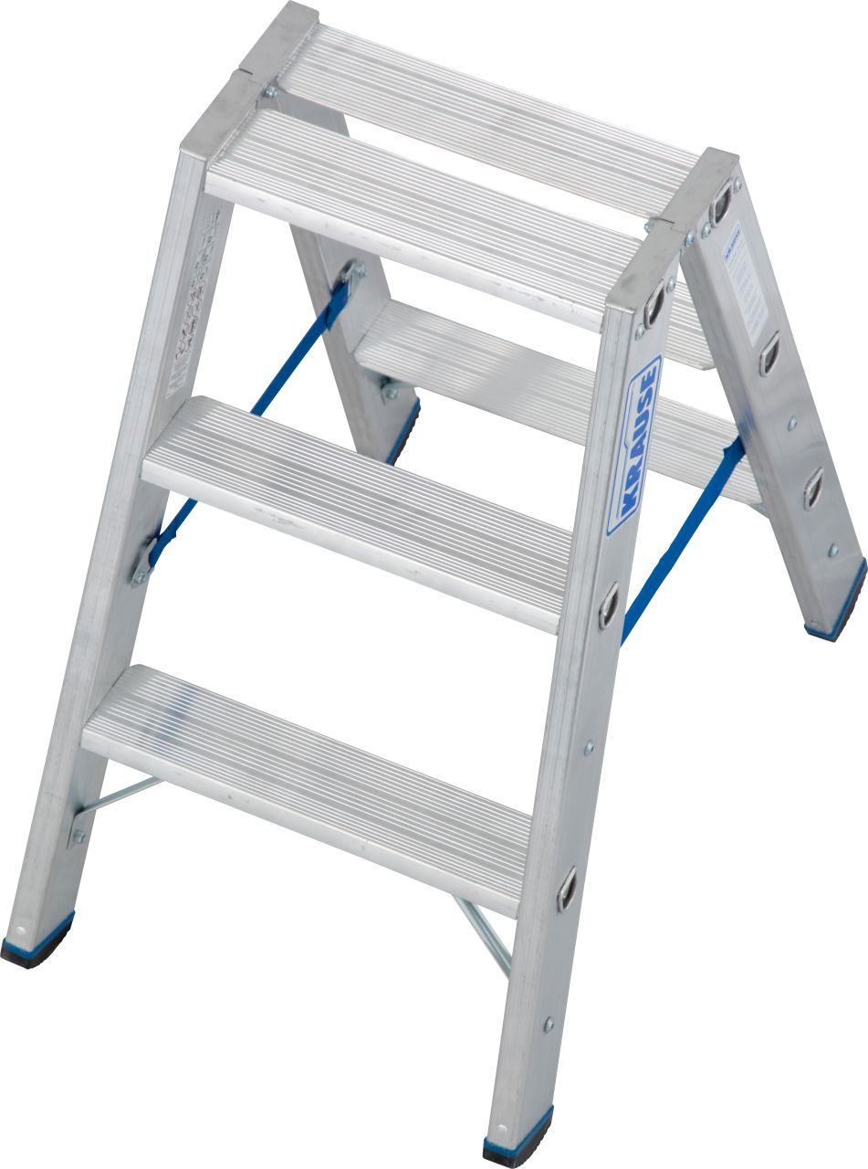 1St. Krause 124715 STABILO Stufen-DoppelLeiter 2x3 Stufen,I