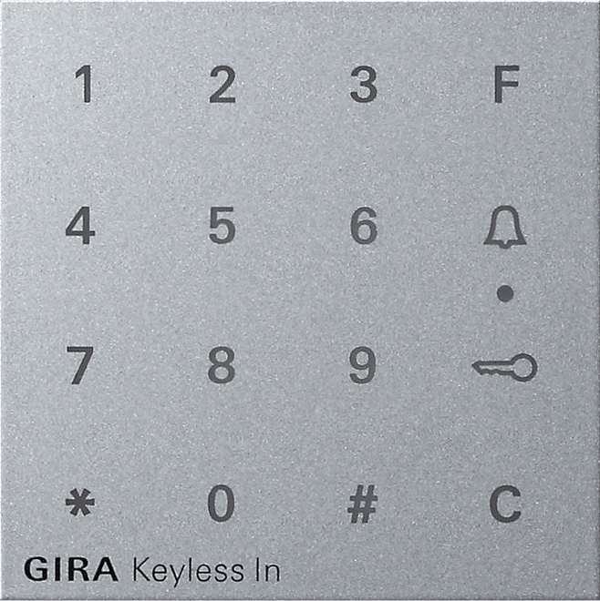 1St. Gira 851326 Aufsatz Codetastatur System 55 F Alu