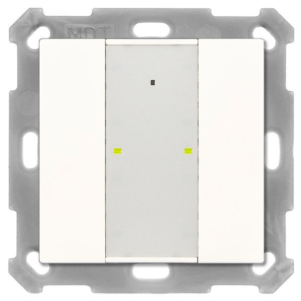 1St. MDT Funk Taster 2-fach RF-TA55A2.01 KNX RF+ mit Aktor LED reinweiß glänzend