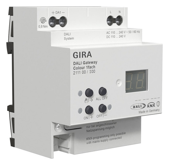 1St. Gira 211100 DALI Gateway Colour 1f REG KNX Secure