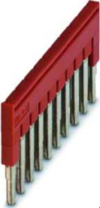 10St. Phoenix Contact FBS 10-5 Steckbrücke Rastermaß: 5,2mm L=22,7mm B=50,6mm Polzahl: 10 rot 3030213
