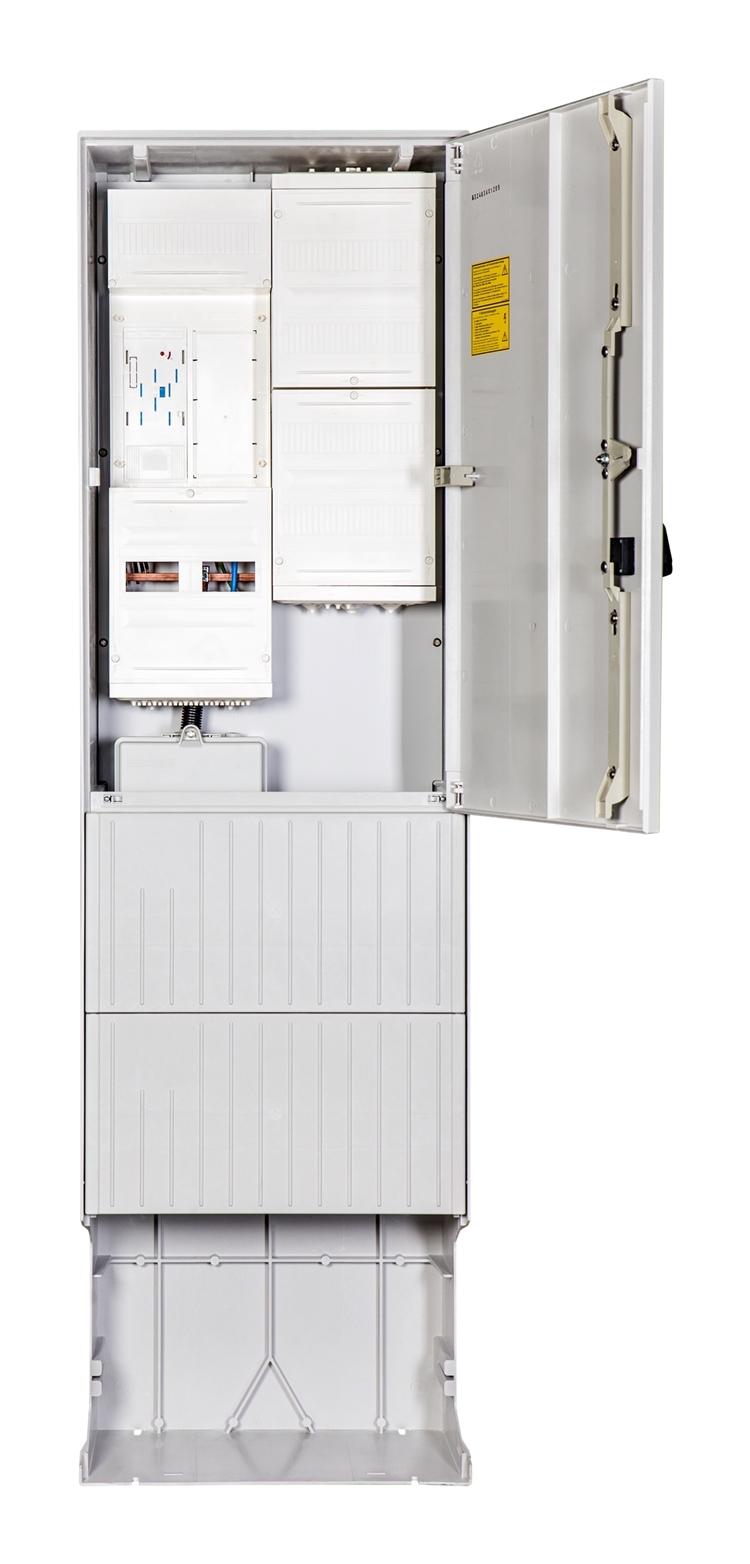 1St. F-Tronic ZSA202-2-eHZ-APZ-HAK Zähleranschlusssäule 2-feldrig, H=2010mm, eHZ, ohne Haube, ZSA202-2-eHZ-APZ-HAK-HO 7160125
