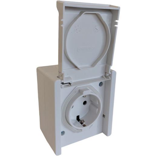 1St. NAQUAAPSDUW.1 1-fach Steckdose, IP55, weiß