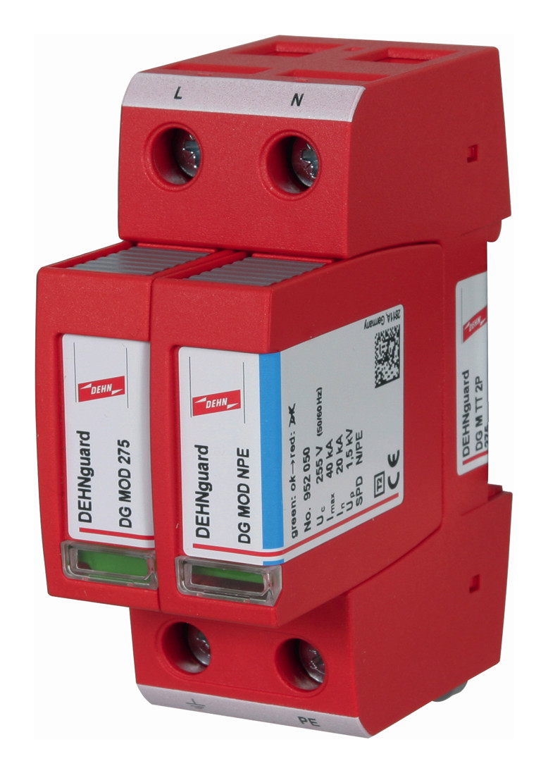 1St. Dehn 952110 Überspannungsableiter Typ 2 Dehnguard M für einphasige TT- und TN-Systeme DG M TT 2P 275