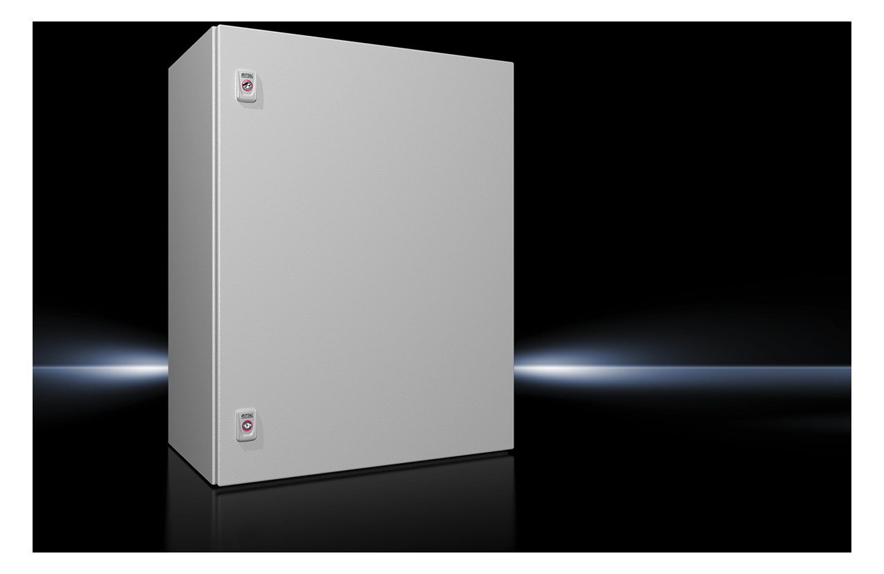 1St. Rittal AX 1376.000 Kompakt-Schaltschrank AX, 1-türig, BHT 600x760x350mm