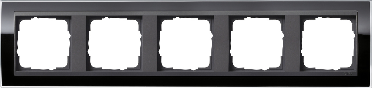 1St. Gira 0215738 Abdeckrahmen 5f Zwischenr. AN Gira Event Klar Schwarz