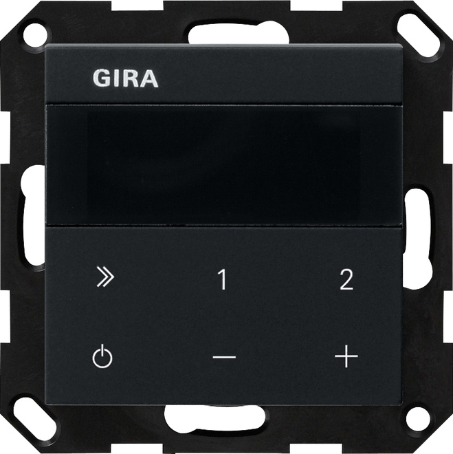 1St. Gira 2320005 UP-Radio IP, Schwarz matt