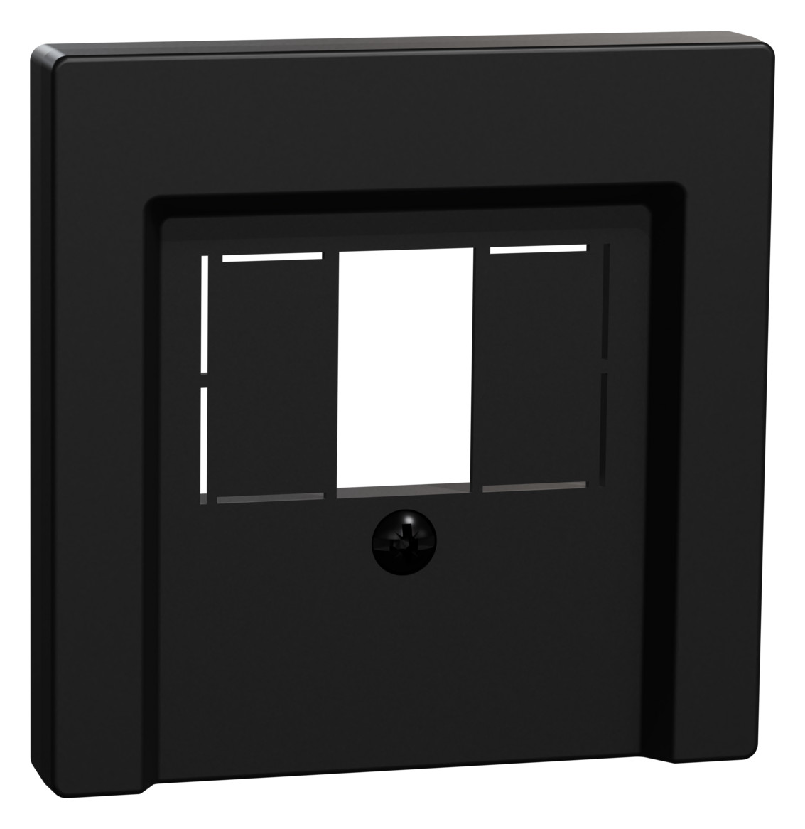 1St. Merten MEG4250-0403 Zentralplatte für TAE/Audio/USB, schwarz matt, System M Ocean Plastic