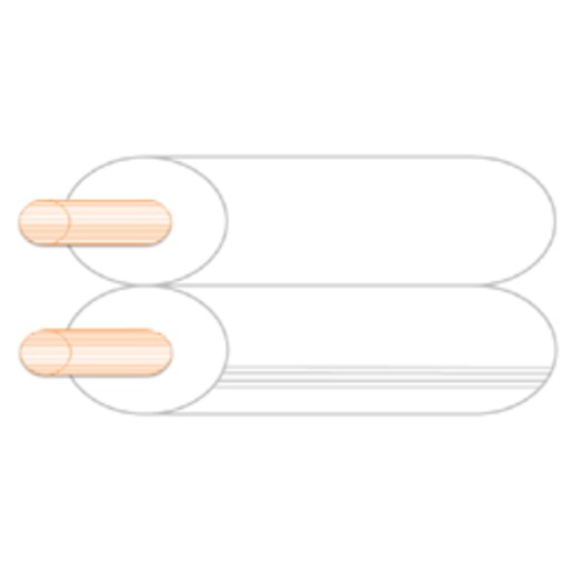 100m Lautsprecherleitung 2x0,75 mm² transparent
