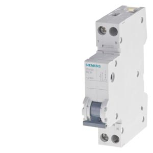 1St. Siemens 5SY6010-6 Leitungsschutzschalter, 1 TE, 230V, Icn: 6kA, 1P+N, B-Char, In: 10A