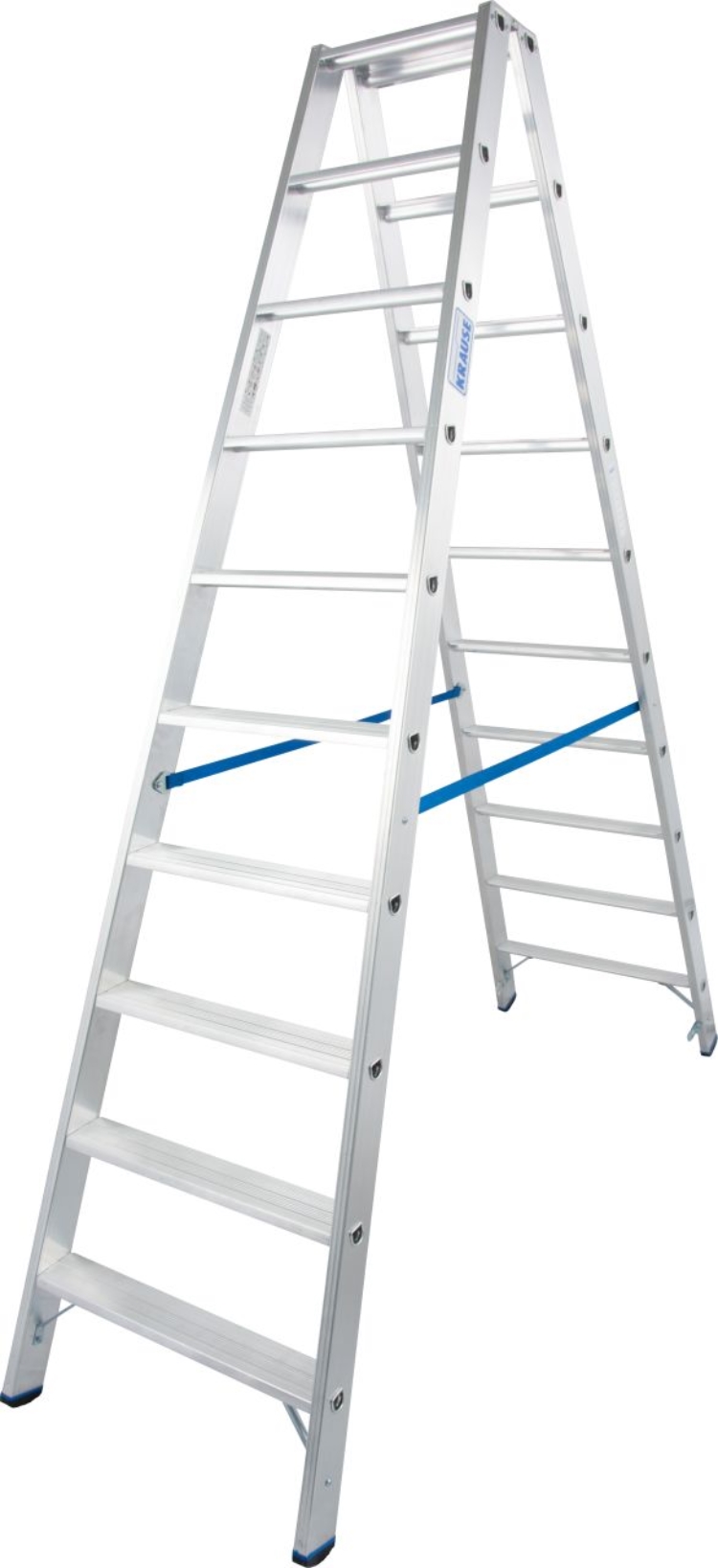 1St. Krause 124777 STABILO Stufen-DoppelLeiter 2x10 Stufen,