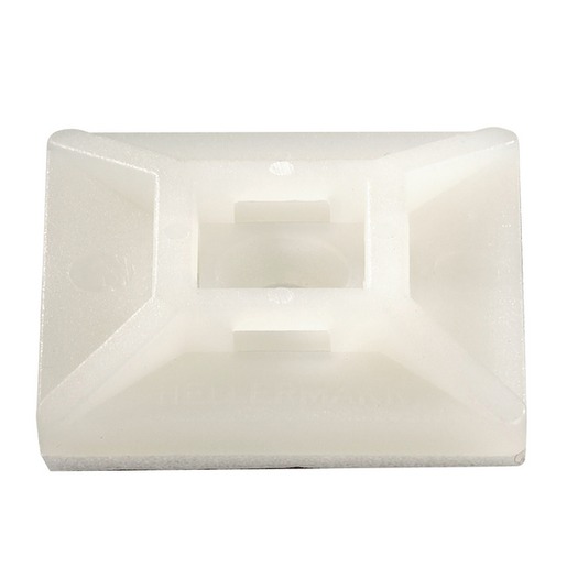 100St. Hellermann Tyton MB4CA/S/-PA66-NA-C1 Klebesockel im Sichtkasten MB4CA Natur 151-28449