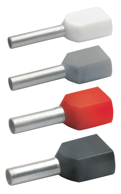 100St. Klauke 8688 Zwillings-Aderendhülsen isoliert, 2 x 0, 34 mm²