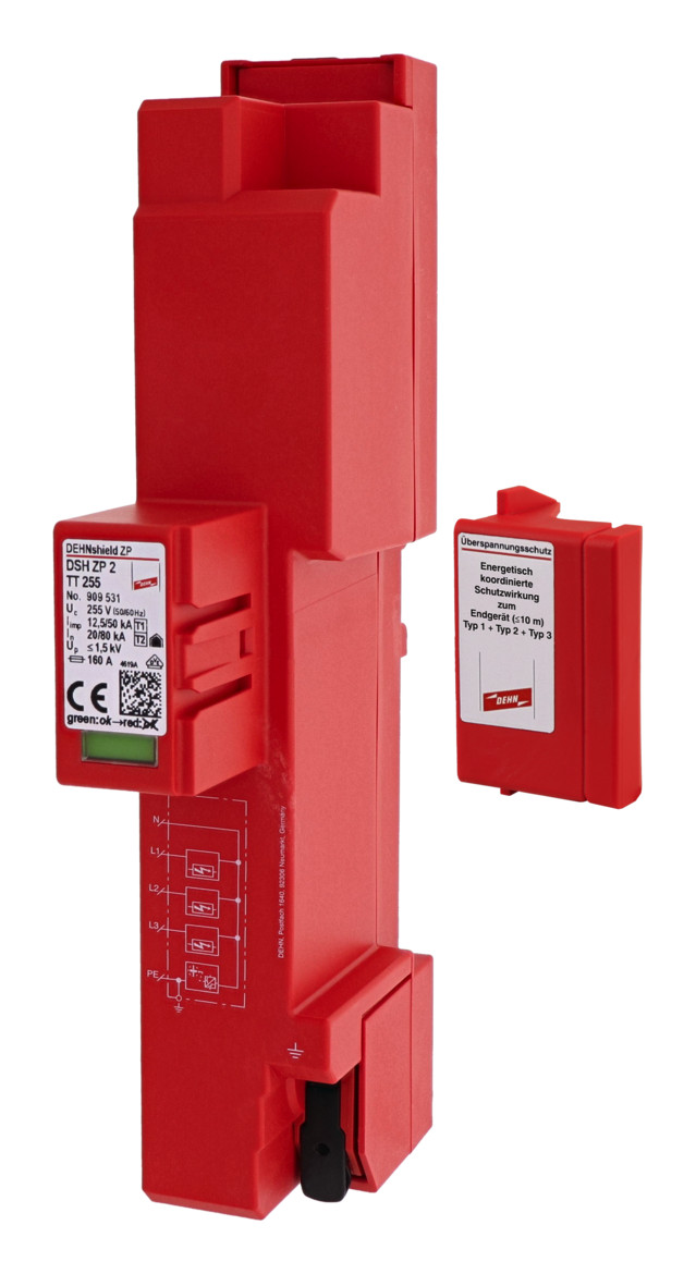 1St. Dehn 909531 Kombi-Ableiter Typ1+2 Dehnshield ZP 2 für TT und TN-S-Systeme DSH ZP 2 TT 255