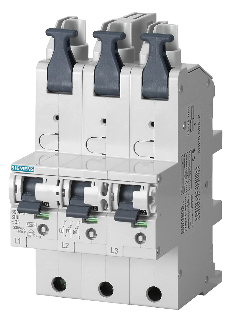 1St. Siemens 5SP3835-2 Hauptleitungsschutzschalter (SHU), 3pol 1St. Siemens 5SP3835-2 Hauptleitungsschutzschalter (SHU), 3pol