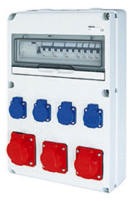 1St. Gewiss Steckdosenkombination DE00320 4XST/230/16/3P IEC400/32/2X16/5P