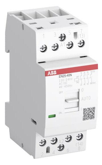1St. ABB EN25-40N-06 Installationsschütz 4S/0Ö, 230-240 V AC/DC mit Handbetätigung 1SAE232111R0640