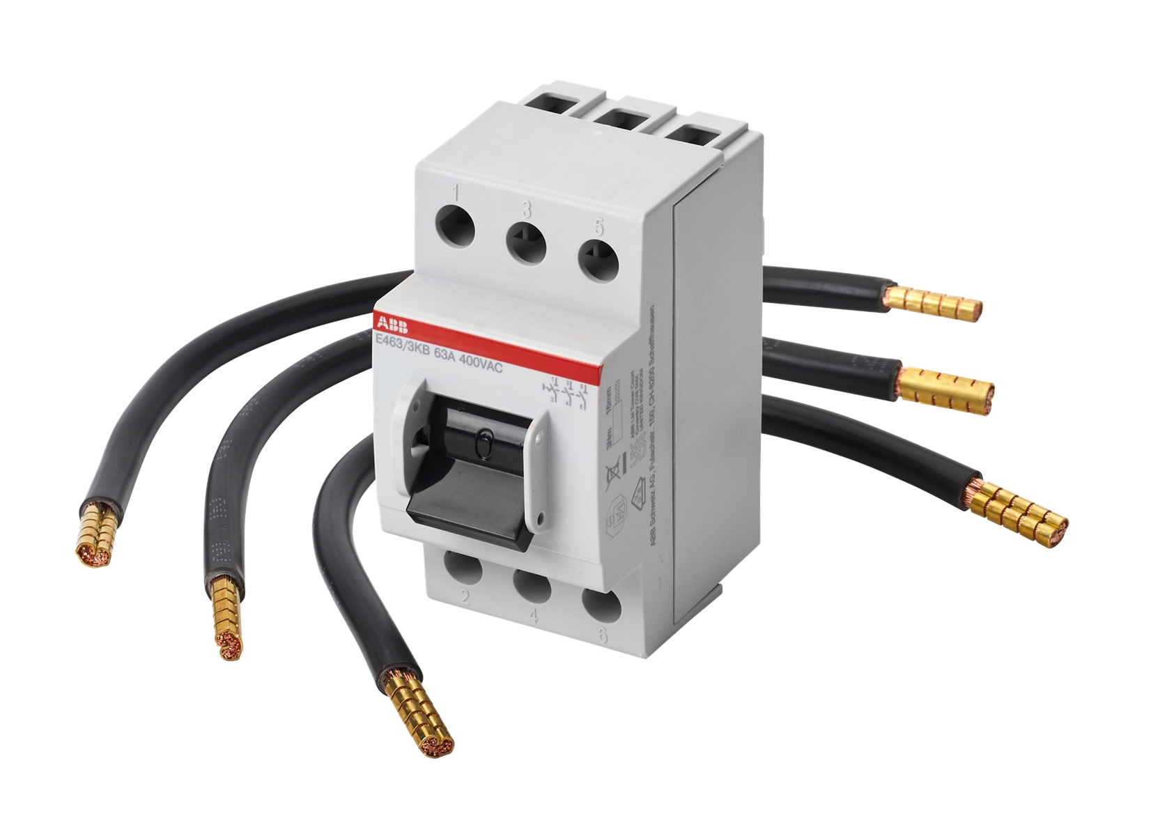 1St. F-Tronic VS250PV16 Verdrahtungssatz PV 16mm², l=250 mm, mit Hauptschalter, L1-L2-L3 (sw-sw-sw) 7110304
