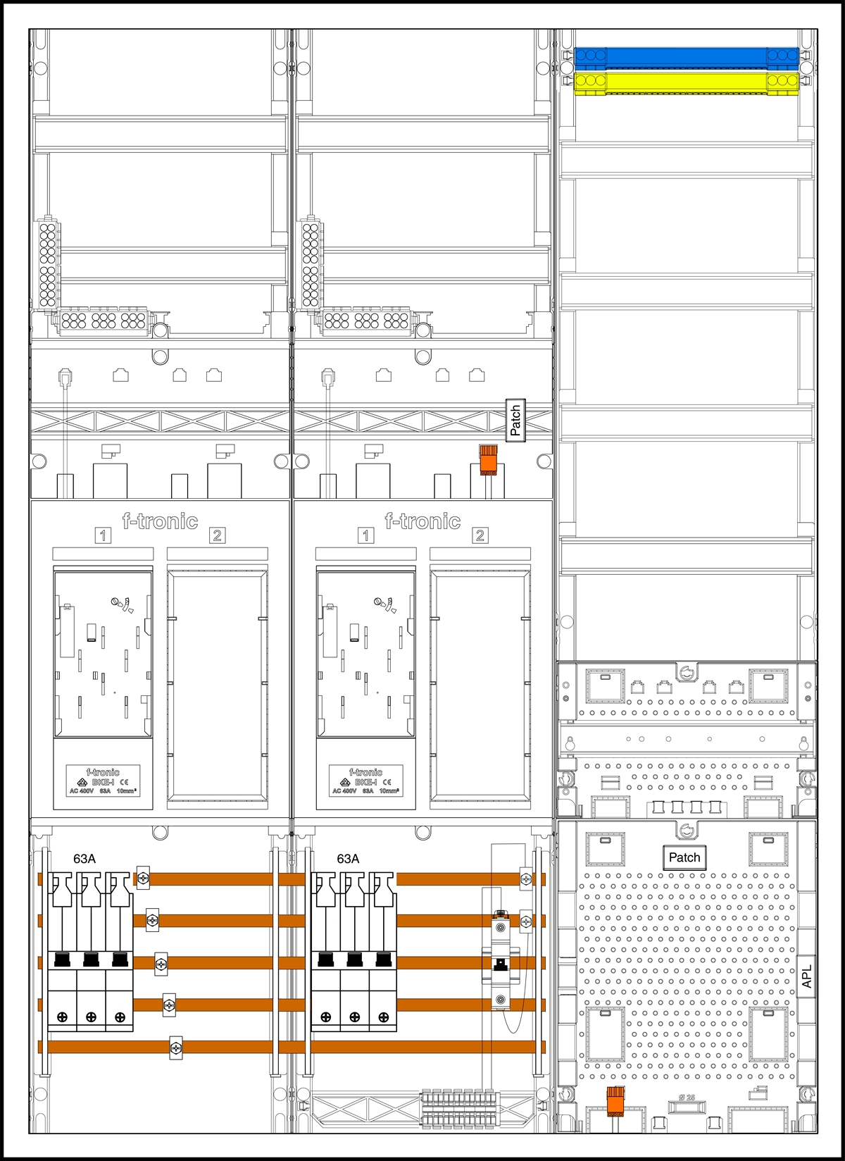 1St. F-Tronic EHZ732APZRFZ63B10 EHZ732APZRFZ63B10, 2 ZP,2 DS, 2 R,1 VAPZRFZ inkl. APL,SLS63A, SPVGB10, 2 PPV, 1 PL150 7195630