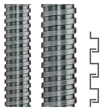 1m Flexa SPR-AS, AD17 Metallschutzschlauch, S-Profil, Stahl ve