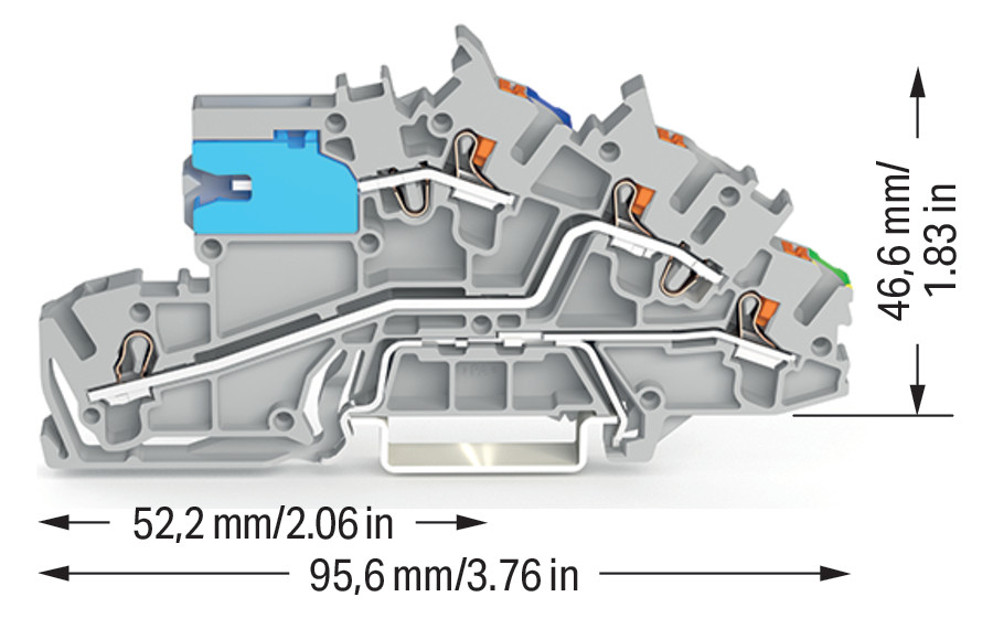 1St. WAGO Installationsetagen- 2203-7541 klemme,mit Betätigungsöffnung