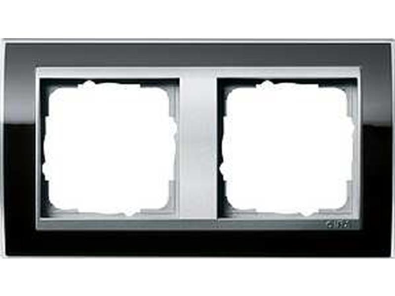 1St. Gira 0212736 Rahmen 2fach für Farbe Alu Gira Event Klar Schwarz 1St. Gira 0212736 Rahmen 2fach für Farbe Alu Gira Event Klar Schwarz