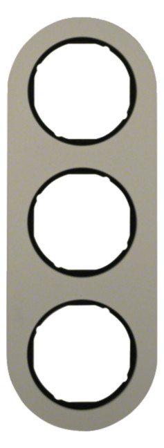 1St. Berker 10132084 Rahmen 3fach Serie R.Classic Alu/schwarz 1St. Berker 10132084 Rahmen 3fach Serie R.Classic Alu/schwarz