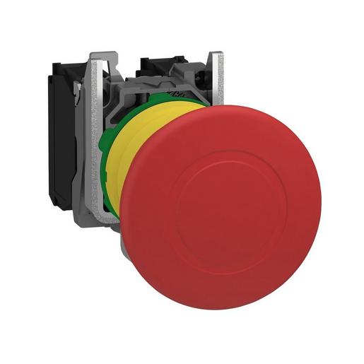 1St. Schneider Electric XB5AT845 Pilzdrucktaster NOT-AUS, rastend, Zugentriegelung, 1S+1Ö