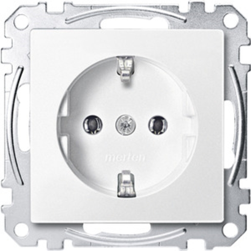 1St. Merten MEG2401-0419 Steckdose, Schraub-Liftklemmen, polarweiß, System M