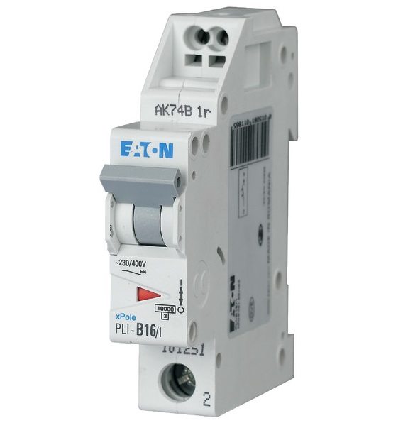 1St. Eaton 101251, PLI-B16/1 Leitungsschutzschalter, 16A, 1p, B-Char