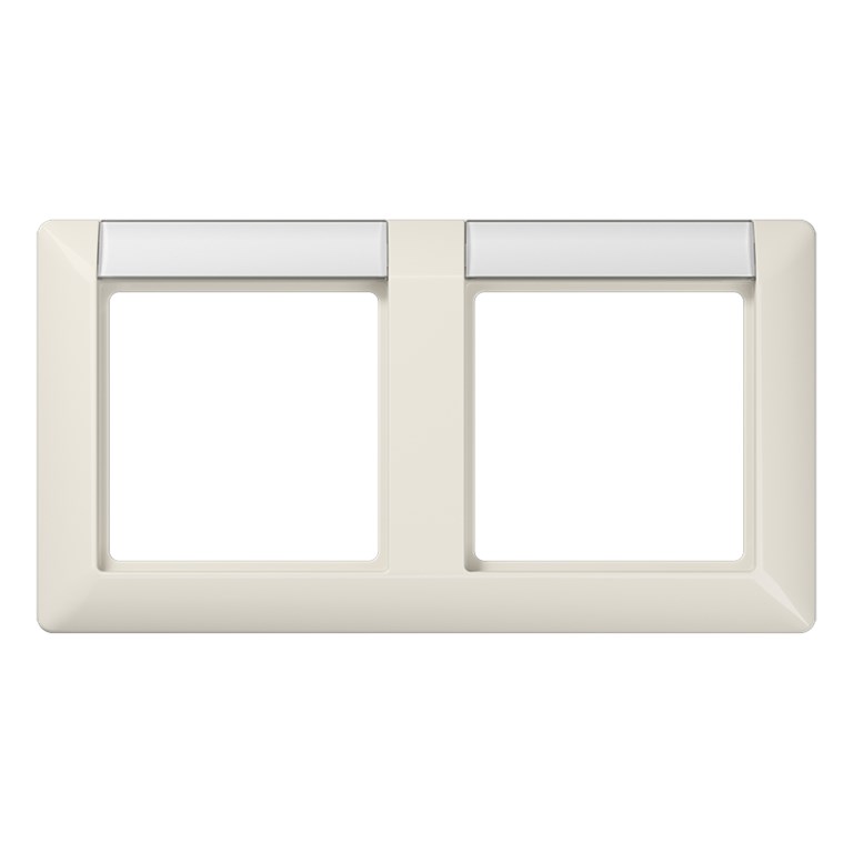 1St. Jung AS5820NA Rahmen 2fach Schriftfelder 13 x 55 5 mm (BB 20.1) für waagerechte Kombination AS 5820 NA