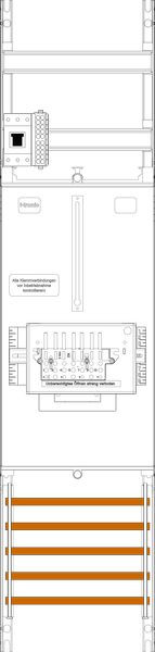 1St. F-Tronic Z1B-ZSK-HSP Zählerfeld Z1B-ZSK-HSP, 1-feldrig, H=1050mm, 1-3.HZ, 1 ZSK-Set, 1 HSP 7141500