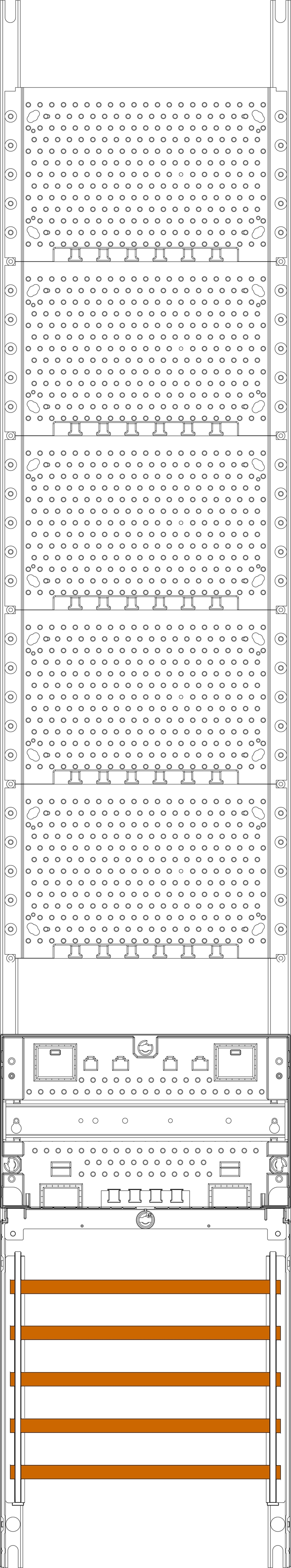 1St. F-Tronic KX9RFZS Kommunikationsfeld KX9RFZS, 1-feldrig, H=1350mm, RfZ-Platz, SaS 5-polig 7143666