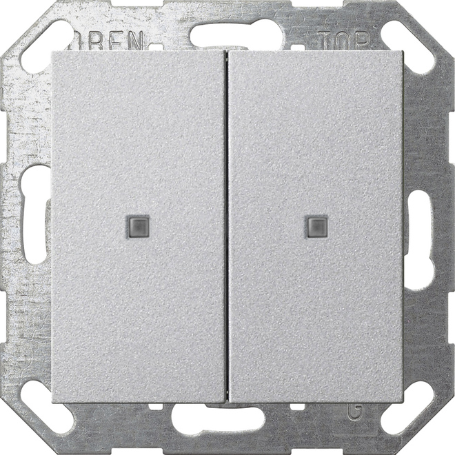 1St. Gira 517326 KNX Taster Wippe 2f System 55 F Alu