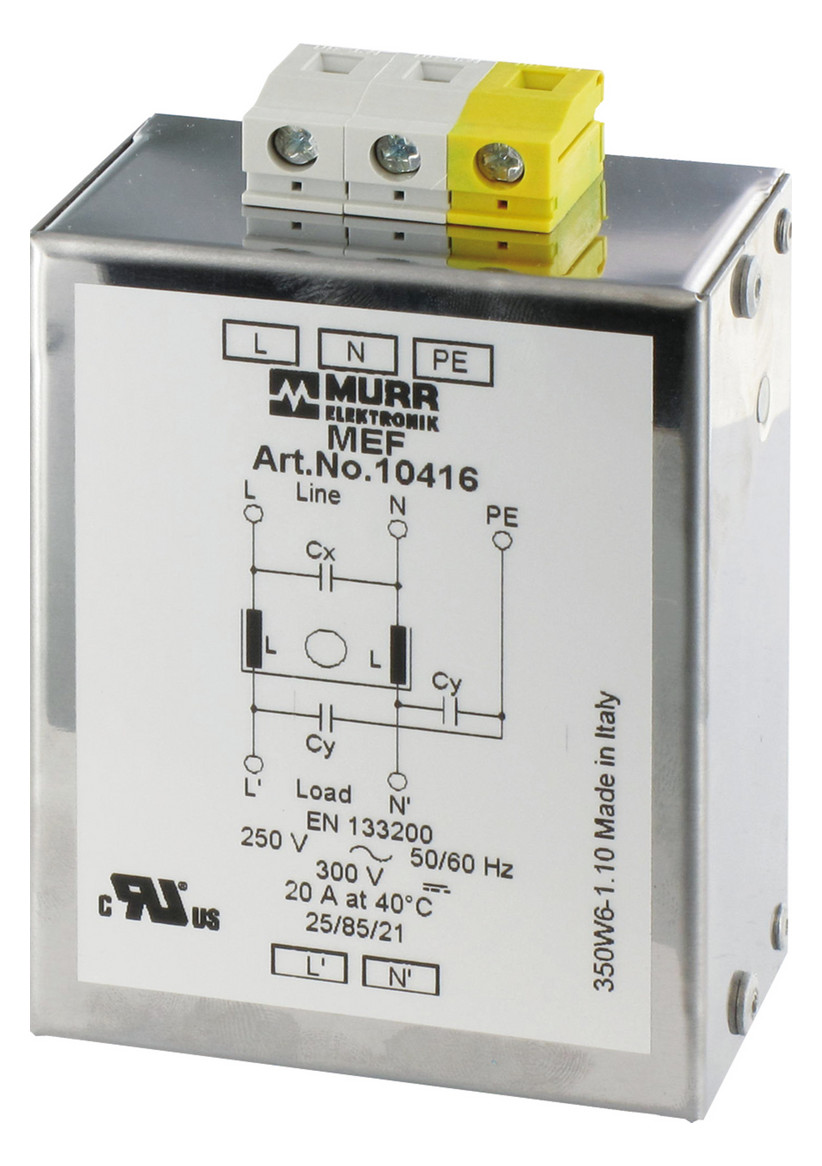 1St. Murrelektronik 10416 MEF Netzentstörfilter 1-phasig 1-stufig