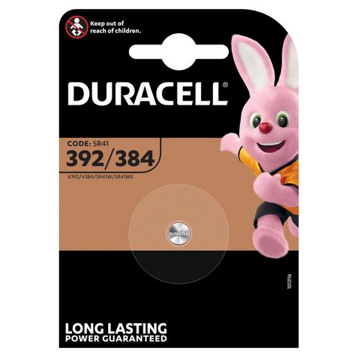 1St. Duracell Batterie D392/384 067929 Silberoxid 1,55V SR41 45mAh 1er Blister