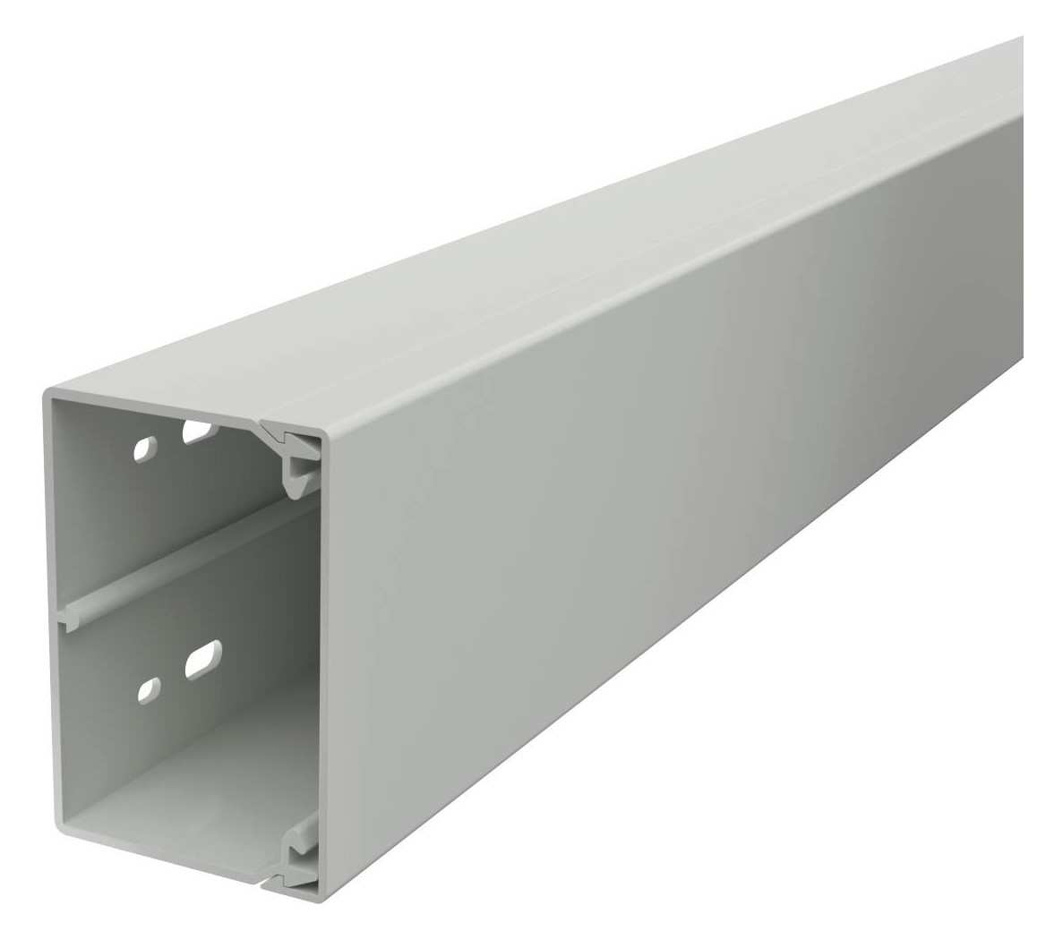 2m OBO WDK60090LGR Wand-u.Deckenkanal m.Bodenlochung 60x90x2000 PVC 6027113