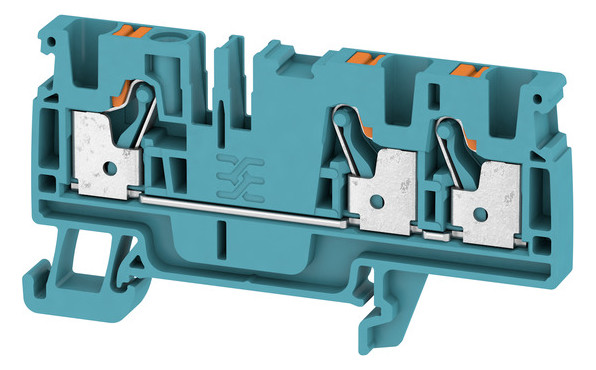 100St. Weidmüller A3C 4 BL Durchgangs-Reihenklemme, PUSH IN, 4 mm2