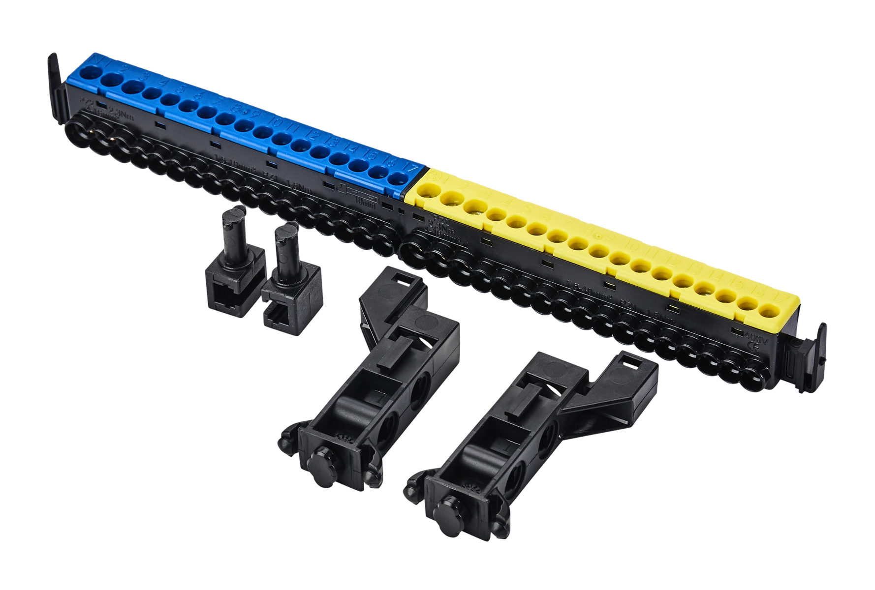 1St. F-Tronic ZSN17PE Schraubklemme ZSN17PE, je 3x schraubbar bis 16mm², je 14x schraubbar bis 10mm² 7111106