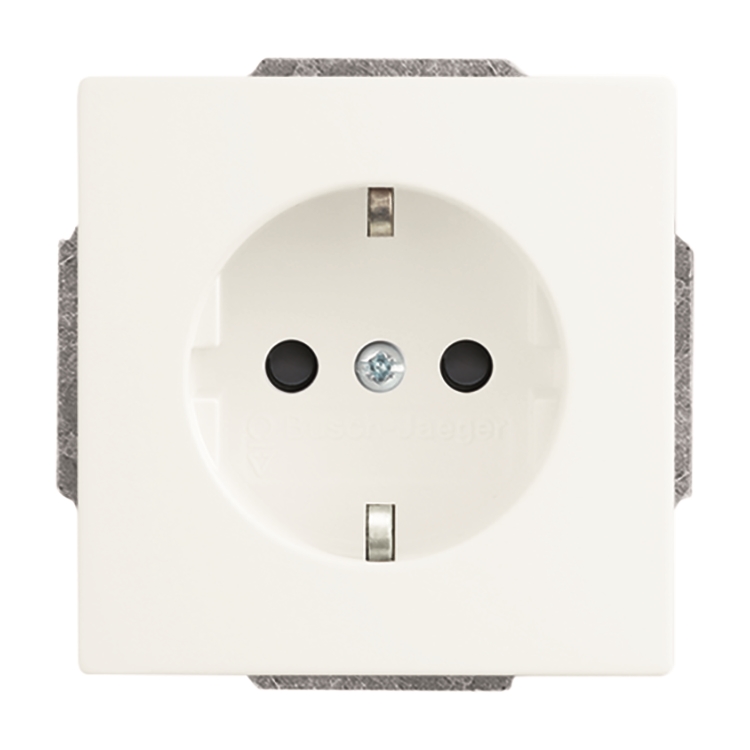 1St. Busch-Jaeger 20 EUCBLI-884 Steckdosen-Einsatz Busch-steplight, mit Nachtorientierungslicht Steckdosen studioweiß ma