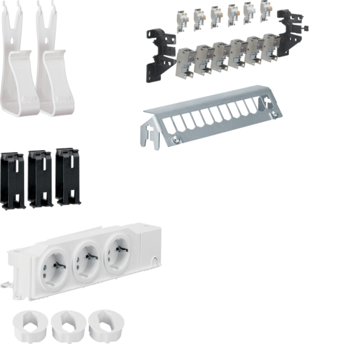 1St. Hager UM00M1 Multimedia Kit univers m.3xSteckdose 12xPatchPanel